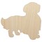 Golden Retriever Standing Dog Unfinished Wood Shape Piece Cutout for DIY Craft Projects